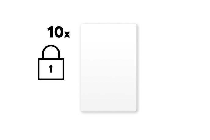 Šifrované NFC Smart Cards biela (set – 10 ks)