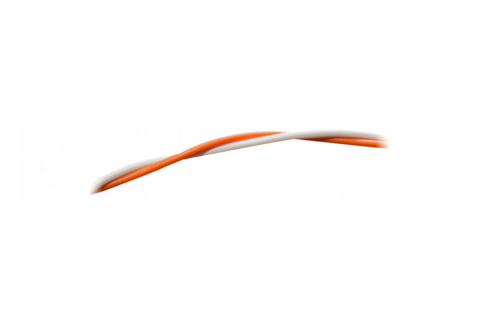 Dvojžilový krútený kábel oranžová/biela (100m)
